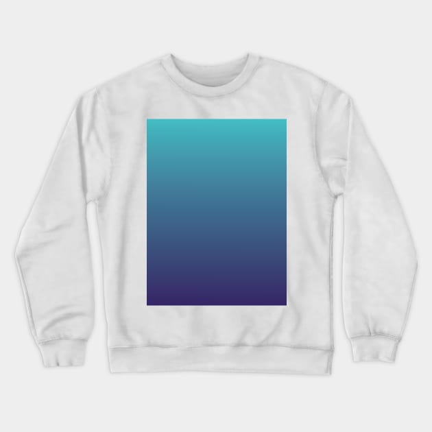 Teal to Violet Blue Ombre Fade Sunset Gradient Crewneck Sweatshirt by squeakyricardo